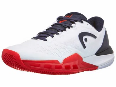 Head Men's Revolt Pro 5.0 Shoes In White/navy/red