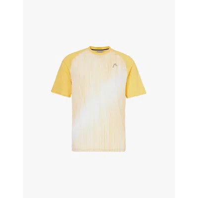 Head Performance Short-sleeve Woven T-shirt In White/yellow