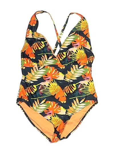 Head One Piece Swimsuit In Yellow