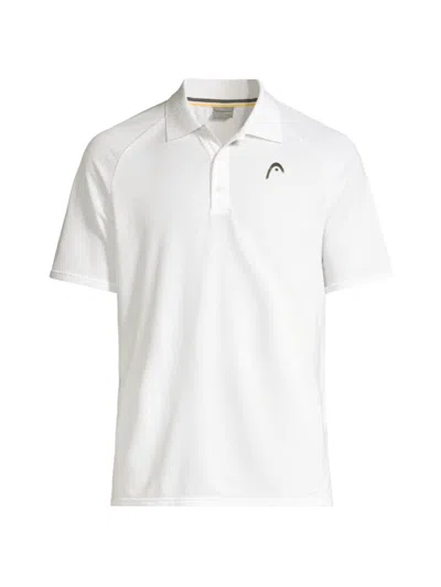 Head Sportswear Men's Performance Jacquard Polo Shirt In White