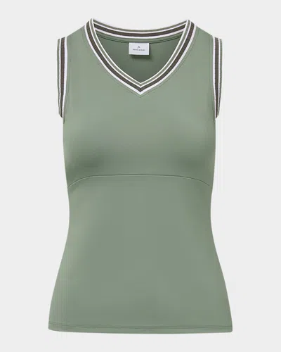Head Sportswear X Veronica Beard Spin Striped-trim Tank Top
