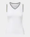 Head Sportswear X Veronica Beard Spin Striped-trim Tank Top