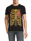 HEADS OR TAILS MEN'S RIB CAGE EMBELLISHED GRAPHIC TEE