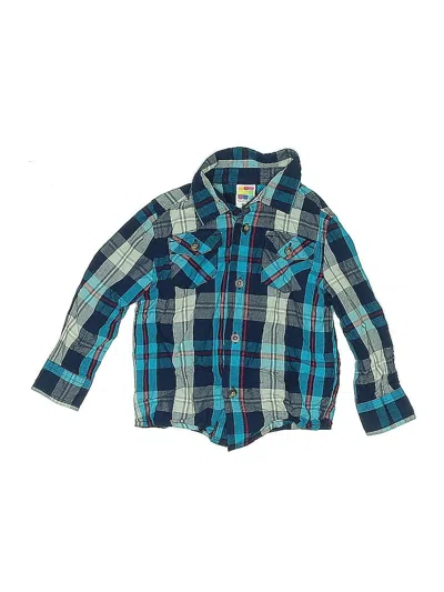 Pre-owned Healthtex Kids' Long Sleeve Button Down Shirt In Blue