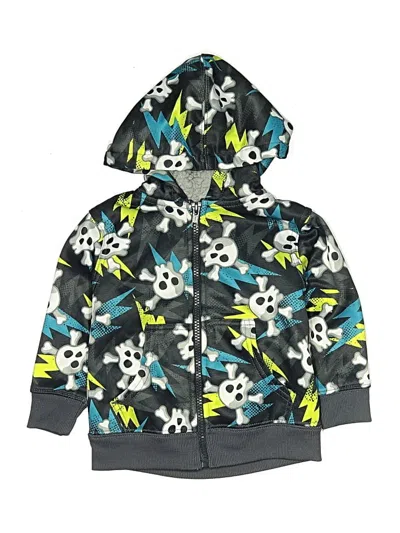 Pre-owned Healthtex Kids' Zip Up Hoodie In Green