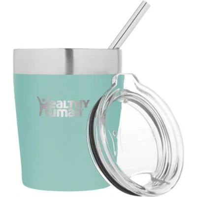 Healthy Human Stainless Steel Tumbler With Straw Splash In Green