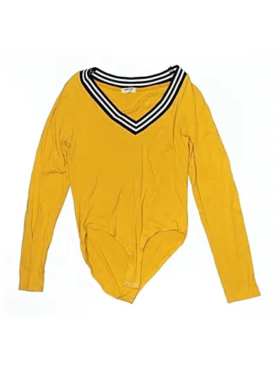 Pre-owned Heart & Hips Bodysuit In Yellow