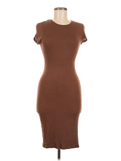 Pre-owned Heart & Hips Casual Dress In Brown