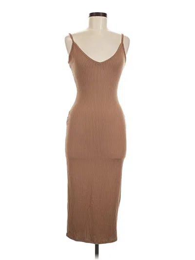 Pre-owned Heart & Hips Casual Dress In Brown