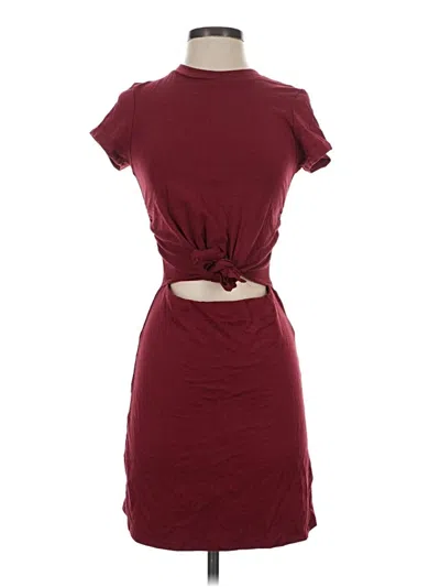 Pre-owned Heart & Hips Casual Dress In Burgundy