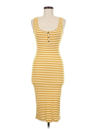 Pre-owned Heart & Hips Casual Dress In Yellow