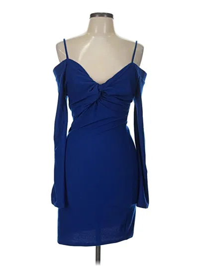 Pre-owned Heart & Hips Cocktail Dress In Blue