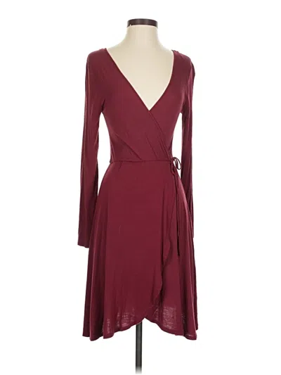 Pre-owned Heart & Hips Cocktail Dress In Burgundy