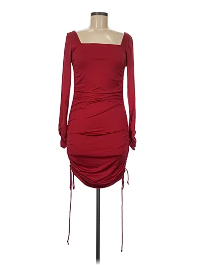 Pre-owned Heart & Hips Cocktail Dress In Burgundy