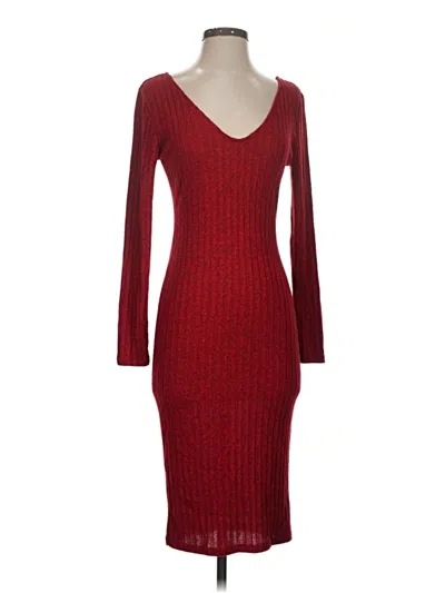 Pre-owned Heart & Hips Cocktail Dress In Burgundy