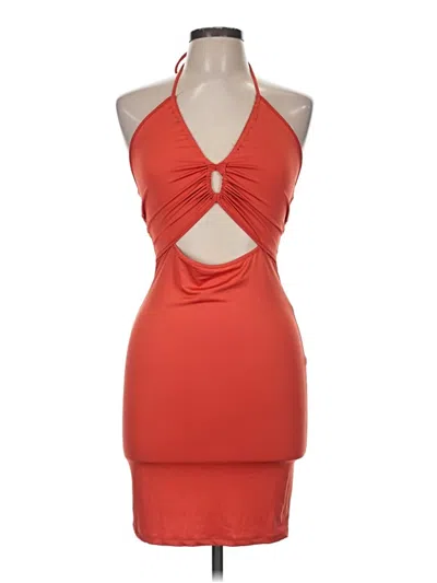 Pre-owned Heart & Hips Cocktail Dress In Orange