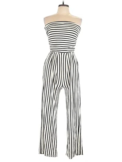 Pre-owned Heart & Hips Jumpsuit In Ivory