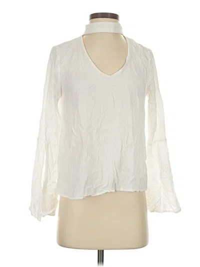 Pre-owned Heart & Hips Long Sleeve Blouse In Ivory