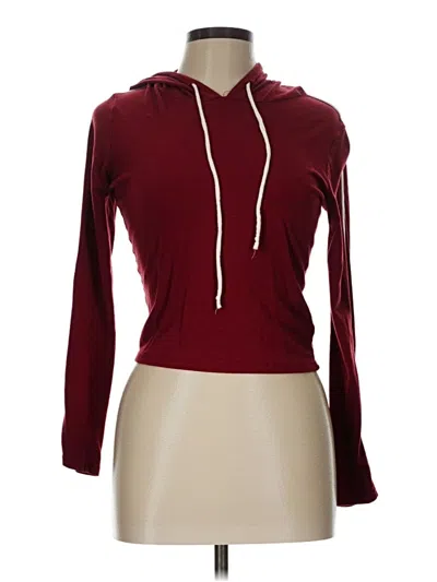Pre-owned Heart & Hips Long Sleeve T-shirt In Burgundy