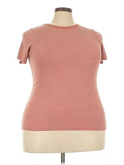 Pre-owned Heart & Hips Short Sleeve Turtleneck In Brown