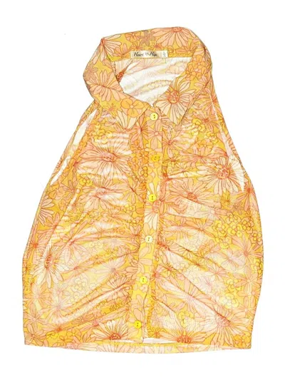 Pre-owned Heart & Hips Kids' Sleeveless Blouse In Yellow