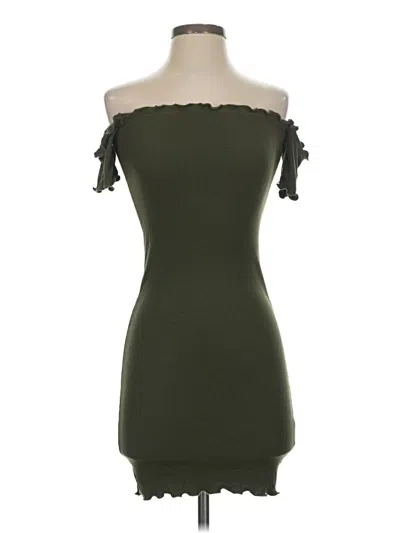 Pre-owned Heart & Hips Sleeveless Top Green Strapless Neckline Tops
