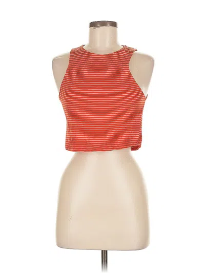 Pre-owned Heart & Hips Sleeveless Top Orange Halter Neckline Tops