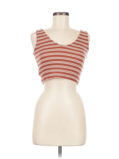 Pre-owned Heart & Hips Tank Top Red Strapless Neckline Tops