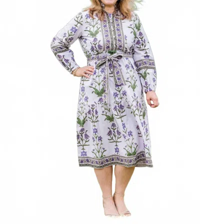 Heart Of Grace Caroline Maxi Dress In Iris Lavende In Multi