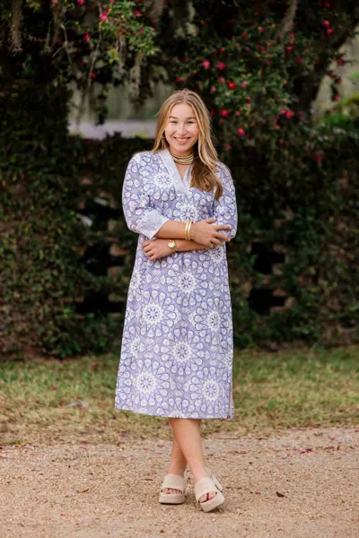 Heart Of Grace Juliette Caftan Dress In Lavende Court In Purple
