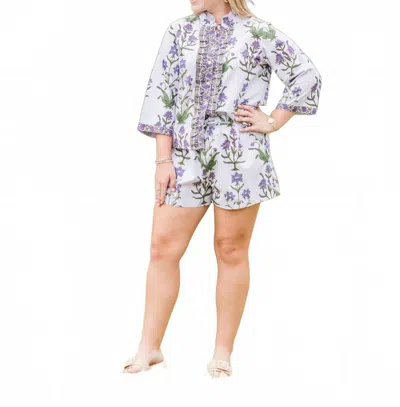 Heart Of Grace Rosehill Short Set In Iris Lavende In Gray