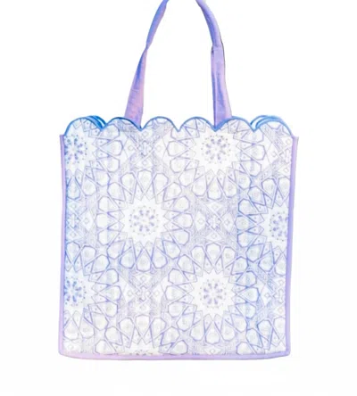 Heart Of Grace Women's Court Large Tote Bag In Lavender In Blue