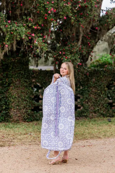 Heart Of Grace Women's Garment Bag In Lavende Court In Blue