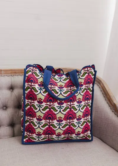 Heart Of Grace Women's Luxe Regular Quilted Tote Bag In Primrose In Red