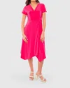 Heart Of Pine Back To Basics Dress In Dragon Fruit In Pink