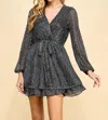 Heart Of Pine Holiday Shimmer Dress In Black In Black