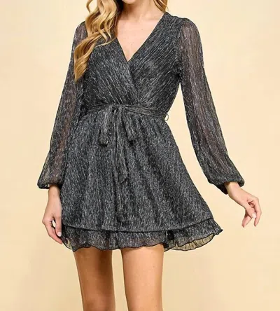 Heart Of Pine Holiday Shimmer Dress In Black