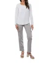 Heart Of Pine Twill Stretch Cargo Pants In Gray Denim In Multi