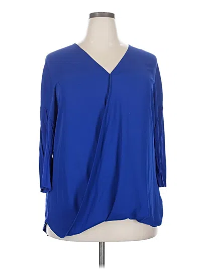 Pre-owned Heart Soul 3/4 Sleeve Blouse In Blue