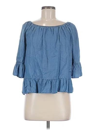 Pre-owned Heart Soul 3/4 Sleeve Blouse In Blue