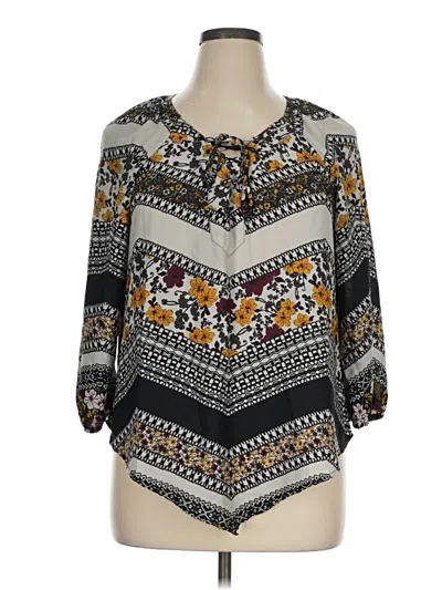 Pre-owned Heart Soul 3/4 Sleeve Blouse In Gray