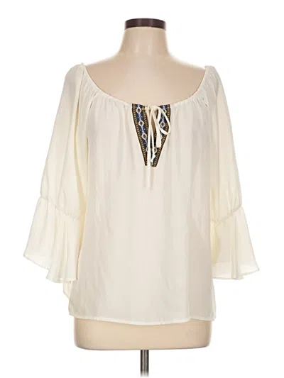 Pre-owned Heart Soul 3/4 Sleeve Blouse In Ivory