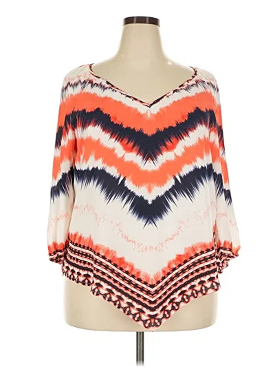 Pre-owned Heart Soul 3/4 Sleeve Blouse In Orange