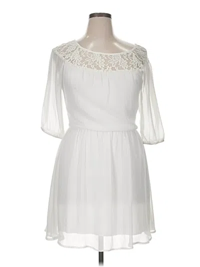 Pre-owned Heart Soul Cocktail Dress In White