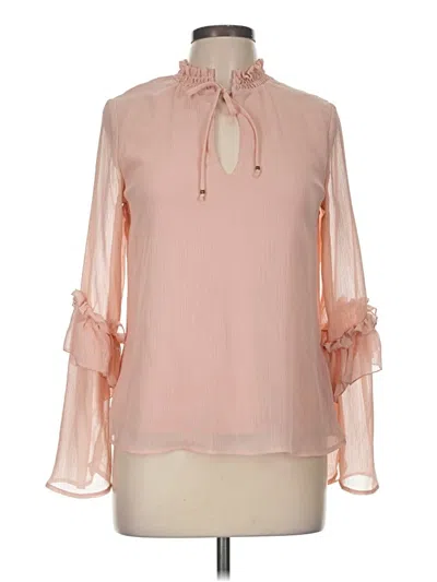 Pre-owned Heart Soul Long Sleeve Blouse In Pink