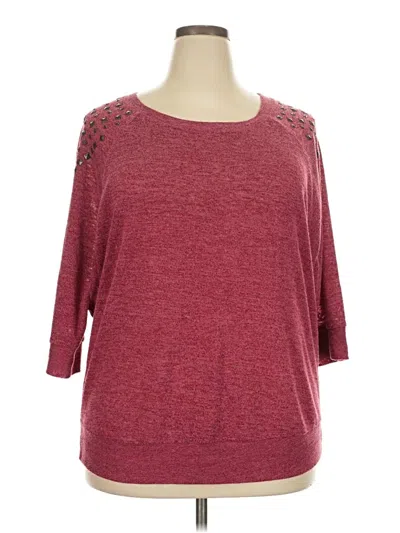 Pre-owned Heart Soul Pullover Sweater In Burgundy