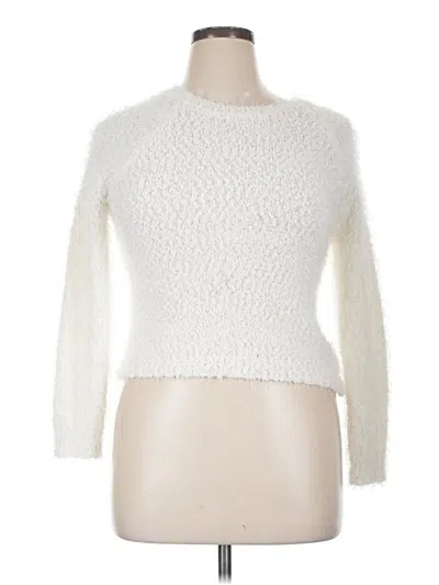 Pre-owned Heart Soul Pullover Sweater In White