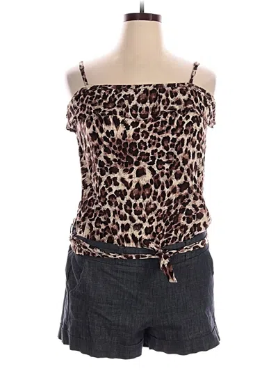 Pre-owned Heart Soul Romper In Brown