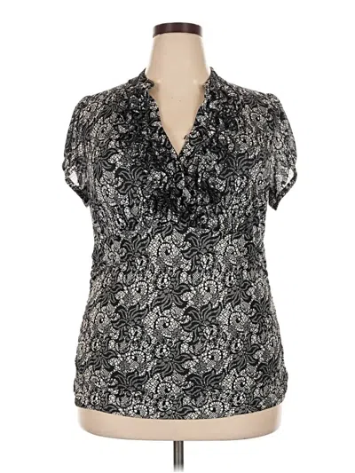 Pre-owned Heart Soul Short Sleeve Blouse In Black