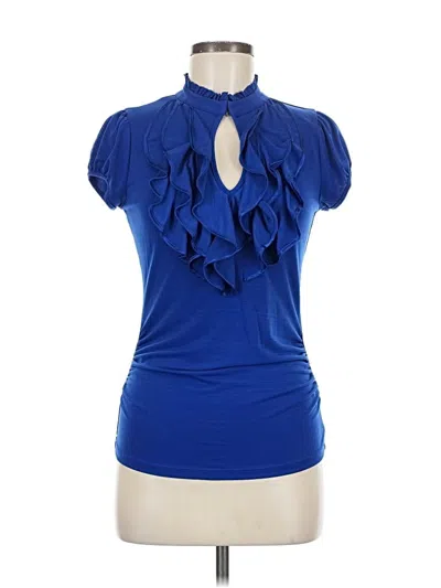 Pre-owned Heart Soul Short Sleeve Blouse In Blue